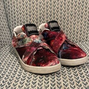 Kids Galaxy Print Slip-On Sneakers - Red Multi